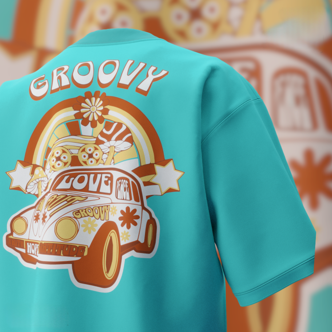 Groovy blue puff t-shirt