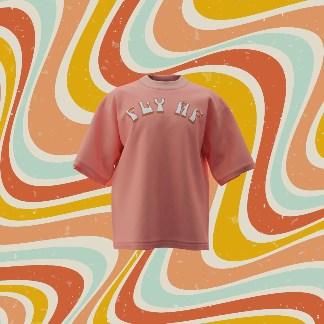 Groovy peach puff t-shirt